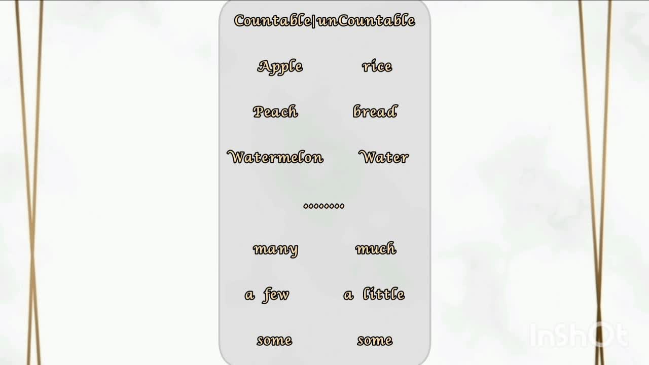 تدریس گرامر زبان| Countable  and  unCountable